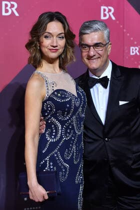 Stephen Sikder Actor with wife Kristin Actress 41 Bavarian Film Award 2019 Red Carpet,Red Carpet,on 17 01 2019 at the Prinzregententheater in Munich