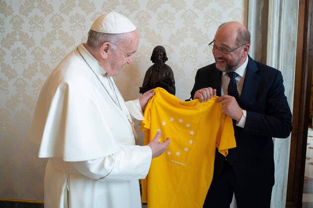Bilder des Jahres 2020, News 01 Januar News Themen der Woche KW03 News Bilder des Tages NO FRANCE - NO SWITZERLAND: January 18, 2020 : Pope Francis meets Mr Martin Schulz at the Apostolic Palace at the Vatican EDITORIAL USE ONLY. NOT FOR SALE FOR MARKETING OR ADVERTISING CAMPAIGNS.  Copyright: xÂ©VATICANxMEDIAx CPPx xIPAx xCatholicxPressxPhotox