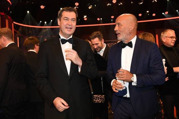 Markus Söder (Bayerische Ministerpräsident) und Heiner Lauterbach Verleihung des Bayerischen Filmpreis 2020 Preisträger Party Ehrung, Preis, Auszeichung Prinzregententheater München 17. Januar 2020