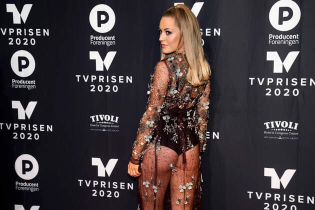 send2net Amalie Szigethy on the red carpet at the TV award 2020 at the Tivoli Hotel Cogress Center in Copenhagen, Saturday 18 January 2020, Copenhagen Denmark,  Copyright: MartinxSylvestx cop101 spdk20200118-204439-L