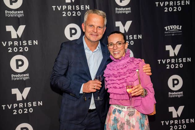 send2net Jakob Kjeldbjerg and Camilla Ottesen on the red carpet at the TV award 2020 at the Tivoli Hotel Cogress Center in Copenhagen, Saturday 18 January 2020, Copenhagen Denmark,  Copyright: MartinxSylvestx cop101 spdk20200118-204503-L