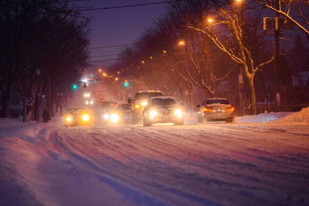 Canada: Toronto after snowstorm hits region Snow started to fall in the Greater Toronto Area around 10:30 a.m. and continued into the evening, resulting to totally snow-covered roads and poor driving conditions. Scarborough Ontario Canada HadriellexLumanog