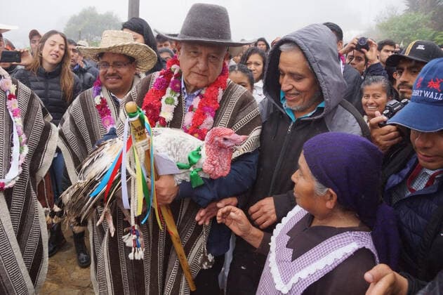 January 19, 2020 EUM20200119NAC01 JPG SANTA MARÃA TEPANTLALI, Oax , PresidencyPresidenciaAMLO This Sunday, January 19, 2020, the president of Mexico, Andres Manuel Lopez Obrador inaugurates the Santa Maria Tepantlali rural road in Oaxaca, together with Alejandro Murat, governor of the state, and Javier Jimenez Espriu, secretary of Communications and Transport Photo Agency EL UNIVERSALRDB - ZUMAu78_ 20200119_zaf_u78_009 Copyright: xElxUniversalx