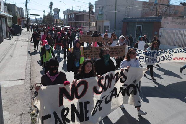 Mexico: Activist murder Feminist groups organize a tribute to activist artist Isabel Cabanillas who was shot dead while traveling by bike to her home city Juarez Chihuahua. Juarez Chihuahua Mexico DavidxPeinado