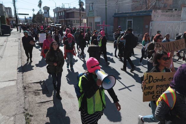 Mexico: Activist murder Feminist groups organize a tribute to activist artist Isabel Cabanillas who was shot dead while traveling by bike to her home city Juarez Chihuahua. Juarez Chihuahua Mexico DavidxPeinado