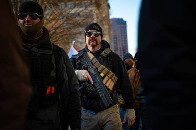US: Gun Showdown in Virginia Capitol On Monday, January 20, 2019, thousands of militia members, pro-gun hardliners, and far-right fringe factions, including white supremacists and conspiracy theorists, converged on Virginia’s capital as the state’s new Democratic majority considers legislation that would enact sweeping gun control measures. Richmond Virginia United States MichaelxNigro