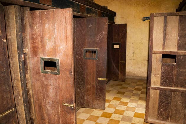 Khmer Rouge Prison Cells This is the actual prison cells where many Cambodians were tortured and murdered by the Khmer Rouge. Formerly a school, converted into what was known as the notorious Security Prison 21 (S-21). About 17,000 people were interned here and only 12 survived. Now part of the Tuol Sleng Genocide Museum and it is in the same condition as when it was found by the liberating Vietnamese forces.  Copyright: xshariffcx 1294937