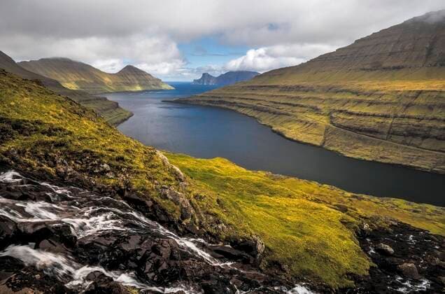 View of Funningsfjordur Fjord, Eysturoy, Faroe Islands, Denmark, Europe Copyright: imageBROKER/KarstenxWrobel ibxkwr05040413.jpg