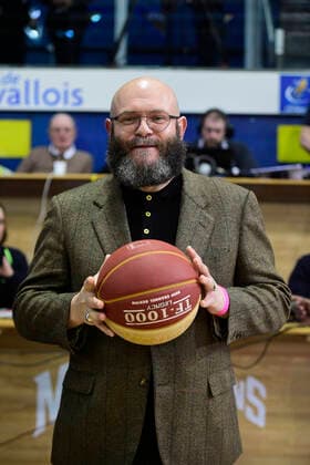 Darko Peric - alias Kelsinki dans la serie Casa de Papel CELEBRITE : Boulogne Levallois vs Monaco - Jeep Elite - 25 01 2020 JBAutissier Panoramic 