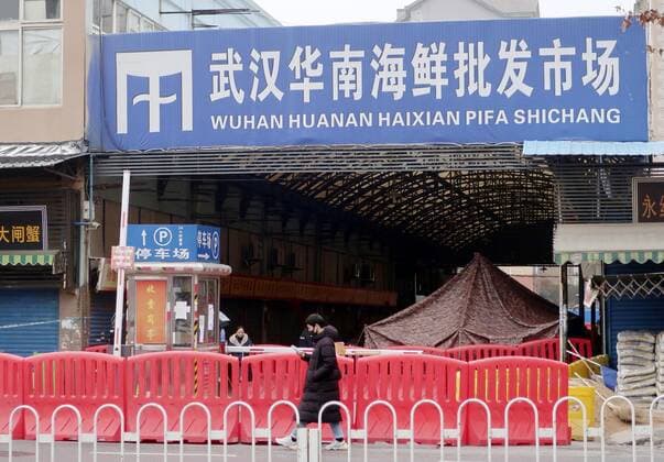 New coronavirus Photo taken Jan. 17, 2020, shows a seafood market in the central China city of Wuhan that has been shut since being linked to the initial outbreak of a new coronavirus that has spread in the country and overseas. 