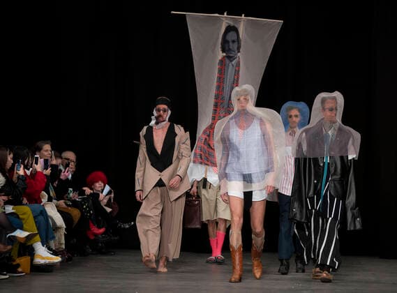 Copenhagen Fashion Week AW 2020 Designers Nest show in the locomotive workshop on Tuesday, January 28, 2020 By Frederik Möller, Copenhagen Denmark,  Copyright: Ritzau Scanpix LiselottexSabroex COP101 spdk20200128-184135-L