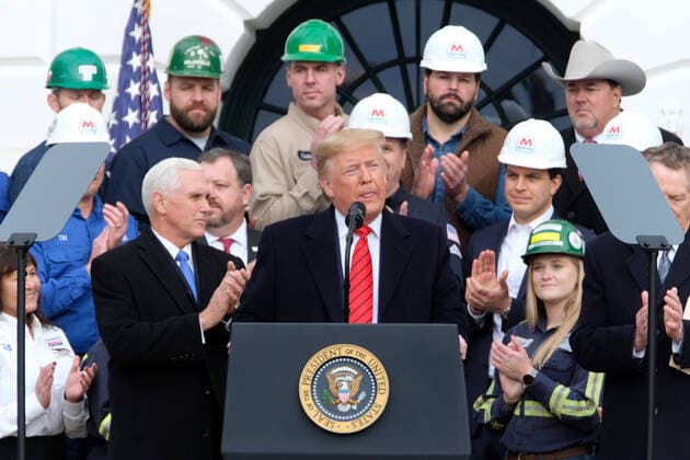 President Donald Trump speaks before signing the United States-Mexico-Canada Agreement at the White House on Wednesday, January 29, 2020. On the 2016 campaign trail President Trump made renegotiating the agreement a priority.  WAP202001291004 AlexxWroblewski