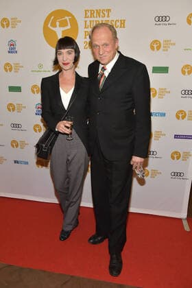 Lubitsch Award 2020 Ulrich Tukur with his wife Katharina John The Club of Film Journalists Berlin e V awards the great actors Katharina Thalbach and Mario Adorf in the Babylon cinema Berlin on 29 01 2020 PPM