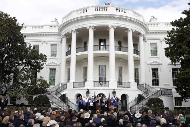 January 29, 2020, Washington, District of Columbia, USA: United States President Donald J. Trump speaks before signing the United States-Mexico-Canada Trade Agreement on the South Lawn of the White House in Washington, D.C.,on Wednesday, January 29, 2020. Credit: CNP Washington USA - ZUMAs152 20200129_zaa_s152_003 Copyright: xJoshuaxLottx