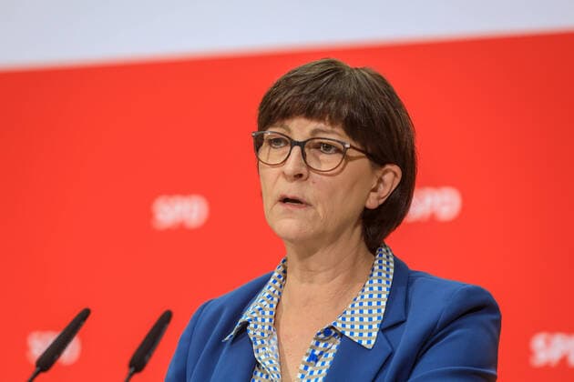 DEU, Germany, Berlin, 27 01 2020 Press conference of the SPD Chairwoman following the meeting of the SPD party executive Saskia Esken, SPD Chairwoman