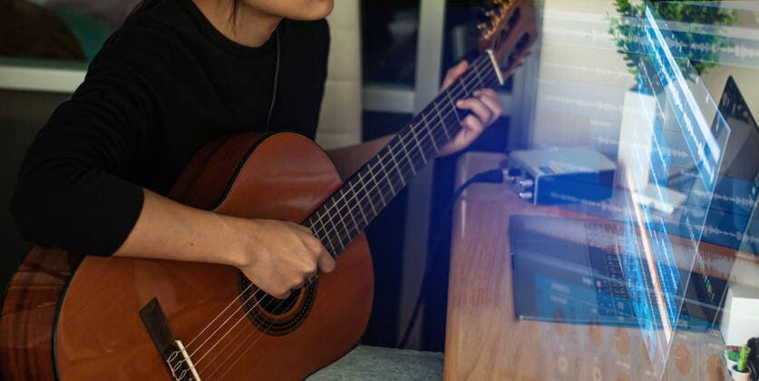 woman s hands playing acoustic guitar, close up Bangkok, Bangkok, Thailand CR_KASR191205H-249363-01