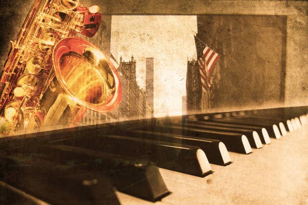 Broadway old beautiful instruments in retro design look  Copyright: xHasenonkelx 1107327