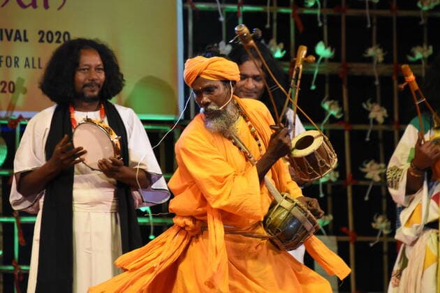 India: World Peace Music Festival Bouls of Bengal of India performing at the Sur Jahan , the World Peace Music Festival 2020 that has been organized by a private organization. Kolkata West Bengal India Copyright: BiswarupxGanguly