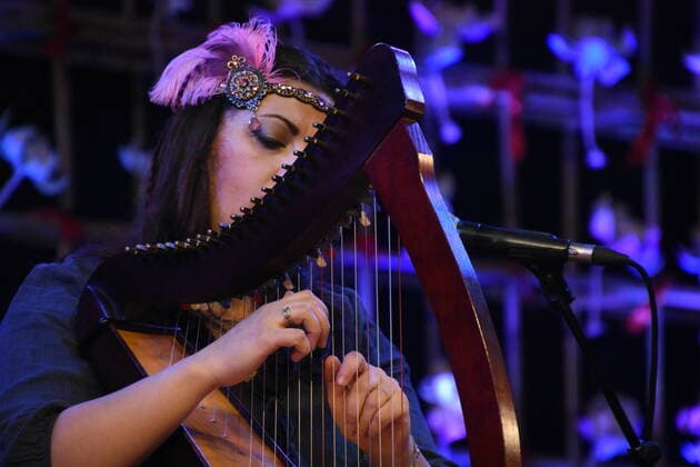 India: World Peace Music Festival Radiant Arcadia group of Denmark performing at the Sur Jahan , the World Peace Music Festival 2020 that has been organized by a private organization. Kolkata West Bengal India Copyright: BiswarupxGanguly