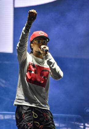 February 1, 2020, Miami, FL, USA: MIAMI, FLORIDA - FEBRUARY 01: Migos - Quavo performs during the 2020 Vewtopia Music Festival at Marlin s Park in Miami, Florida. Photo: Alex Pesantes imageSPACE Miami USA - ZUMAs181 20200201_zea_s181_100 Copyright: xImagespacex