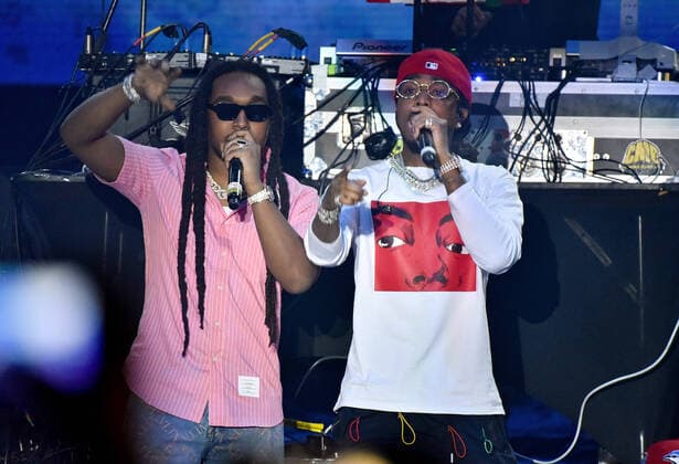 February 1, 2020, Miami, FL, USA: MIAMI, FLORIDA - FEBRUARY 01: Migos - Takeoff and Quavo perform during the 2020 Vewtopia Music Festival at Marlin s Park in Miami, Florida. Photo: Alex Pesantes imageSPACE Miami USA - ZUMAs181 20200201_zea_s181_112 Copyright: xImagespacex