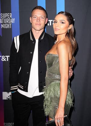 February 1, 2020, Miami, FL, USA: Christian McCaffrey, Olivia Culpo attend AT&T TV Super Saturday Night at Meridian at Island Gardens on February 01, 2020 in Miami, Florida. Photo: Christopher Victorio imageSPACE Miami USA - ZUMAs181 20200201_zea_s181_173 Copyright: xImagespacex