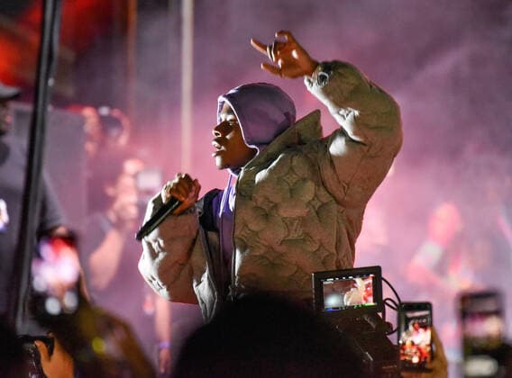 MIAMI, FLORIDA - FEBRUARY 01: DaBaby performs during the 2020 Vewtopia Music Festival at Marlin s Park in Miami, Florida. Photo: Alex Pesantes imageSPACE MediaPunch Copyright: ximageSPACEx