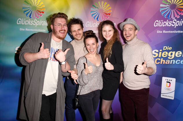 Florian Hüttner, Philip Birnstiel, Darya Gritsyuk, Stephanie Lexer and Tom von der Isar at the GlücksSpirale Film Award 2019 at the GOP Theater Munich, 03 02 2020 Foto:xS.xAdamx xFuturexImage