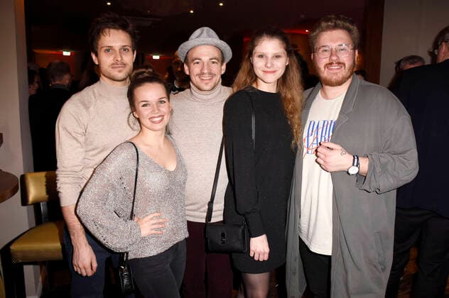 Philip Birnstiel, Darya Gritsyuk, Tom von der Isar, Stephanie Lexer and Florian Hüttner at the GlücksSpirale Film Award 2019 at the GOP Theater Munich, 03 02 2020 Foto:xS.xAdamx xFuturexImage