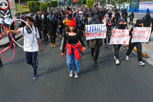 February 4, 2020 EUM20200204SOC08 JPG MEXICO CITY Protest UNAM Protest February 4, 2020 Students from National High School 9 marched from La Bombilla Park to the Rectory of UNAM to deliver a petition, among other things, calling for a halt to gender violence Photo Agency EL UNIVERSALKarina ContrerasEELG  - ZUMAu78_ 20200204_zaf_u78_026 Copyright: xElxUniversalx