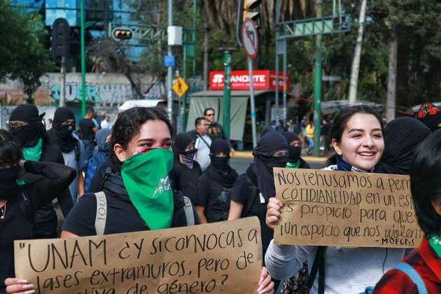 February 4, 2020 EUM20200204SOC07 JPG MEXICO CITY Protest UNAM Protest February 4, 2020 Students from National High School 9 marched from La Bombilla Park to the Rectory of UNAM to deliver a petition, among other things, calling for a halt to gender violence Photo Agency EL UNIVERSALKarina ContrerasEELG  - ZUMAu78_ 20200204_zaf_u78_027 Copyright: xElxUniversalx