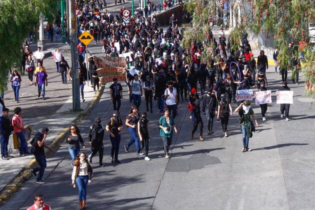 February 4, 2020 EUM20200204SOC09 JPG MEXICO CITY Protest UNAM Protest February 4, 2020 Students from National High School 9 marched from La Bombilla Park to the Rectory of UNAM to deliver a petition, among other things, calling for a halt to gender violence Photo Agency EL UNIVERSALKarina ContrerasEELG  - ZUMAu78_ 20200204_zaf_u78_029 Copyright: xElxUniversalx