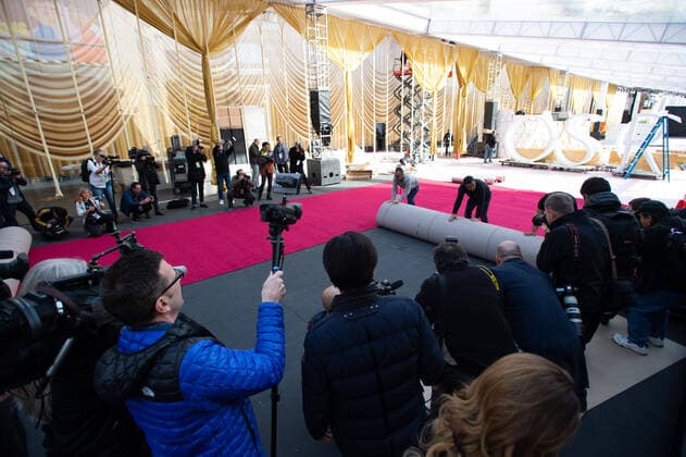 February 5, 2020, Hollywood, California, U.S.: Preparations continue with the Red Carpet Roll Out for the Oscars at the Dolby Theatre in Hollywood. Hollywood U.S. - ZUMAz03_ 20200205_sha_z03_711 Copyright: xAMPASx