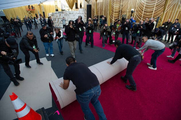 February 5, 2020, Hollywood, California, U.S.: Preparations continue with the Red Carpet Roll Out for the Oscars at the Dolby Theatre in Hollywood. Hollywood U.S. - ZUMAz03_ 20200205_sha_z03_712 Copyright: xAMPASx
