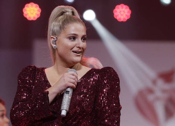 Meghan Trainor performs at The American Heart Association s Go Red For Women Red Dress Collection 2020 at Hammerstein Ballroom on Wednesday, February 05, 2020 in New York City.  NYP20200205120 JOHNxANGELILLO
