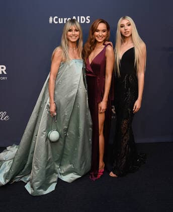 2020 Bilder des Jahres, Entertainment 02 Februar Entertainment Themen der Woche KW06 05 February 2020 - New York, New York - Heidi Klum with GNTM participants Jacky (C) and Tamara (R) at the amfAR Gala New York 22nd Annual Benefit for AIDS Research at Cipriani Wall Street. Photo Credit: LJ Fotos AdMedia 250874 2020-02-05 New York New York  Copyright: xAdMediax STAR_250874_067