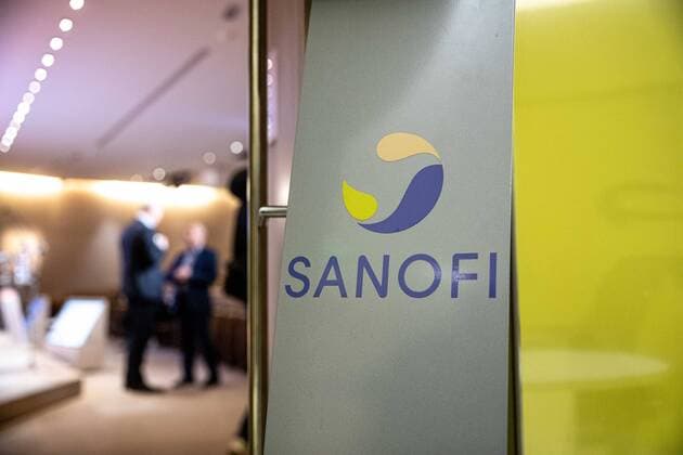 The Sanofi logo is displayed on a door at Sanofi headquarter during the presentation of the group s 2019 results s in Paris on February 6, 2020.  Copyright: xChristophexMorinx