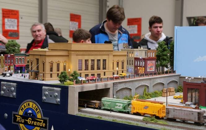 Erfurt Modell Leben 08 02 2020 , Erfurt, exhibition hall, fair model life in the picture different model railway landscapes can be viewed