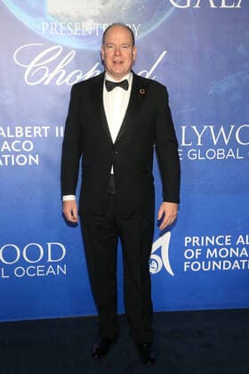 Prince Albert II of Monaco arriving at the Global Ocean Gala on 6 02 2020 in Beverly Hills, Los Angeles Global Ocean Gala 2020 in Beverly Hills, Los Angeles