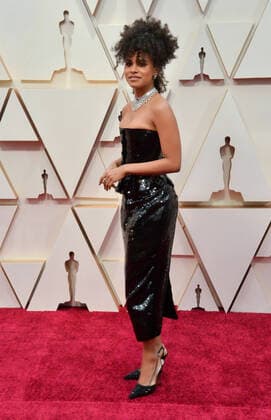 Zazie Beetz arrives for the 92nd annual Academy Awards at the Dolby Theatre in the Hollywood section of Los Angeles on Sunday, February 9, 2020.  LAP20200209035 JIMxRUYMEN