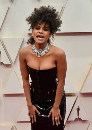 Zazie Beetz arrives for the 92nd annual Academy Awards at the Dolby Theatre in the Hollywood section of Los Angeles on Sunday, February 9, 2020.  LAP20200209049 JIMxRUYMEN
