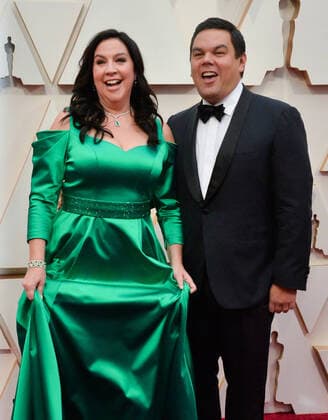 Kristen Anderson-Lopez and Robert Lopez arrive for the 92nd annual Academy Awards at the Dolby Theatre in the Hollywood section of Los Angeles on Sunday, February 9, 2020.  LAP20200209054 JIMxRUYMEN