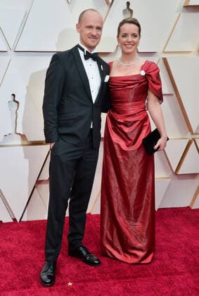 Edward Watts and Olivia Scarlett-Watts arrive for the 92nd annual Academy Awards at the Dolby Theatre in the Hollywood section of Los Angeles on Sunday, February 9, 2020.  LAP20200209057 JIMxRUYMEN