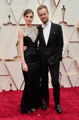 (L-R) Hildur Gudnadottir and Sam Slater arrive for the 92nd annual Academy Awards at the Dolby Theatre in the Hollywood section of Los Angeles on Sunday, February 9, 2020.  LAP20200209071 JIMxRUYMEN