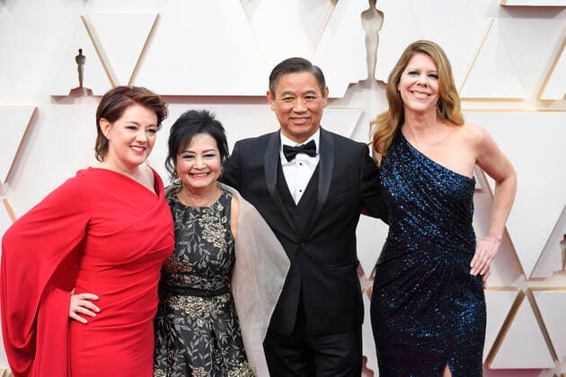 February 9, 2020, Los Angeles, California, USA: LAURA NIX, MILLIE CAO, CHIPAUL CAO AND COLETTE SANDSTEDT during red carpet arrivals for the 92nd Academy Awards, presented by the Academy of Motion Picture Arts and Sciences (AMPAS), at the Dolby Theatre in Hollywood. Los Angeles USA - ZUMAz03_ 20200209_zbp_z03_025 Copyright: xKevinxSullivanx