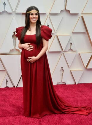 America Ferrara arrives for the 92nd annual Academy Awards at the Dolby Theatre in the Hollywood section of Los Angeles on Sunday, February 9, 2020.  LAP20200209134 JIMxRUYMEN