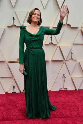 Sigourney Weaver arrives for the 92nd annual Academy Awards at the Dolby Theatre in the Hollywood section of Los Angeles on Sunday, February 9, 2020.  LAP20200209143 JIMxRUYMEN