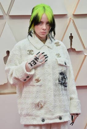 Billie Eilish arrives for the 92nd annual Academy Awards at the Dolby Theatre in the Hollywood section of Los Angeles on Sunday, February 9, 2020.  LAP20200209148 JIMxRUYMEN