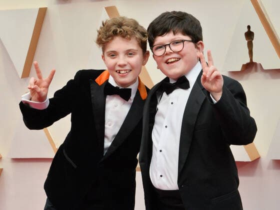 Roman Griffin Davis and Archie Yates arrive for the 92nd annual Academy Awards at the Dolby Theatre in the Hollywood section of Los Angeles on Sunday, February 9, 2020.  LAP20200209516 JIMxRUYMEN