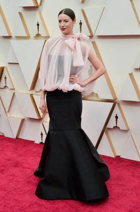 Caitriona Balfe arrives for the 92nd annual Academy Awards at the Dolby Theatre in the Hollywood section of Los Angeles on Sunday, February 9, 2020.  LAP20200209520 JIMxRUYMEN